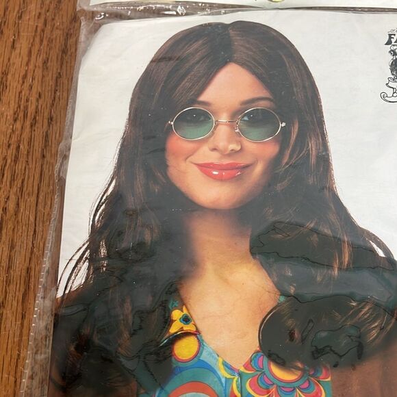 Unisex Hippie Costume Wig by Franco costume culture new - Picture 3 of 7